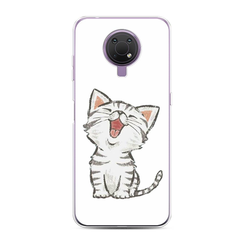 

Чехол Awog на Nokia G10 / Нокиа G10 "Котенок рисованный", Серый;белый, 124050-1
