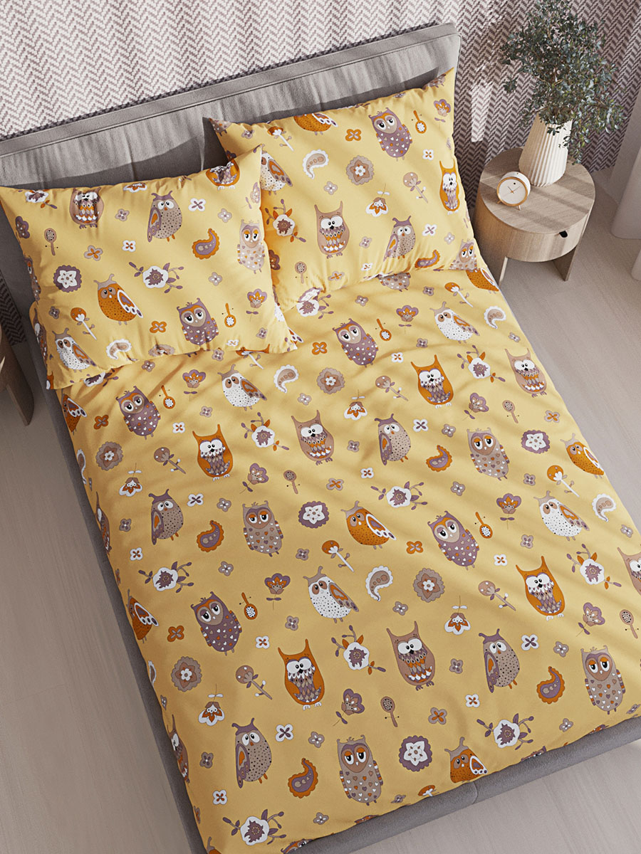 

Простынь на резинке Сказка Совята натяжная простыня 180х200