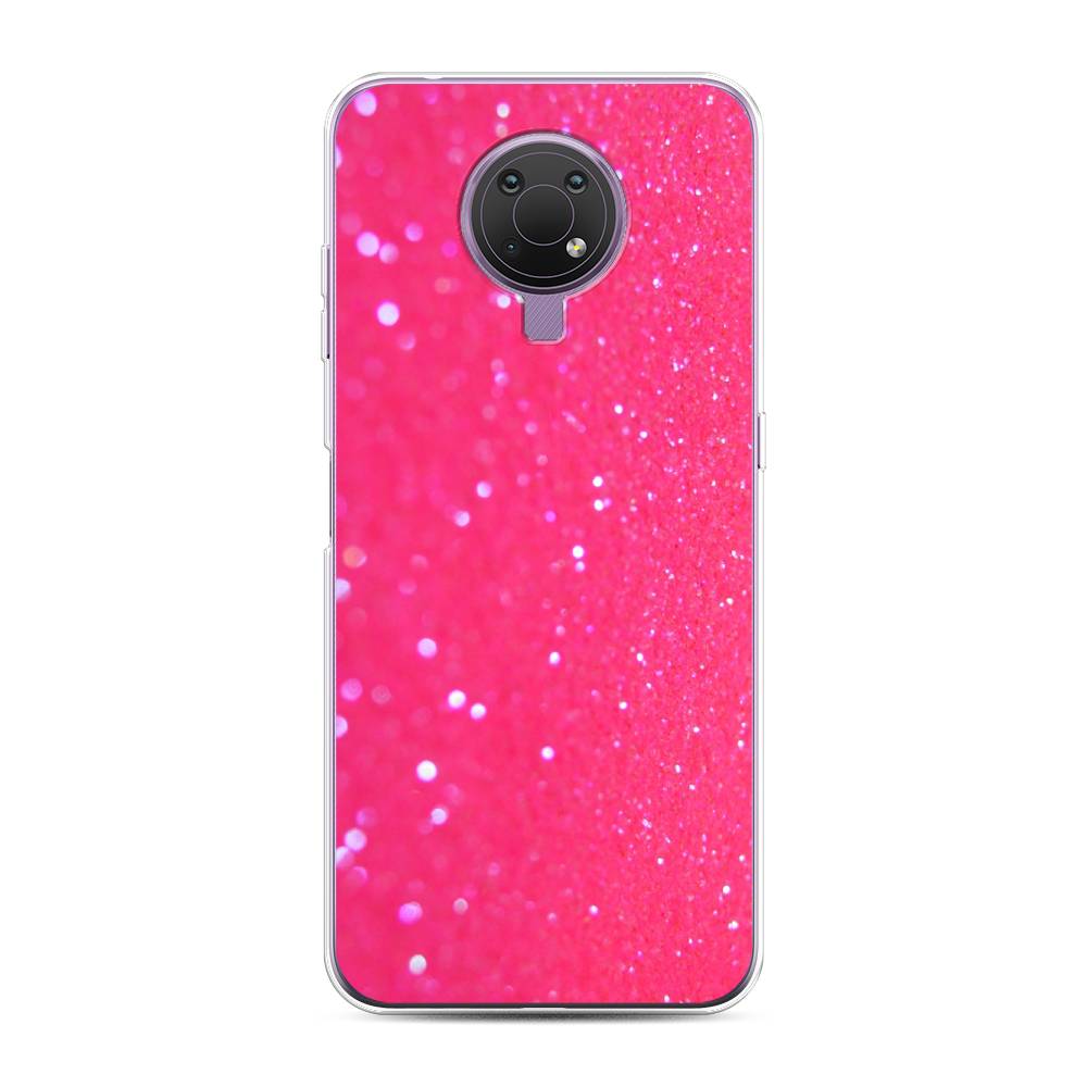 

Чехол Awog "Малиновые блестки рисунок" для Nokia G10