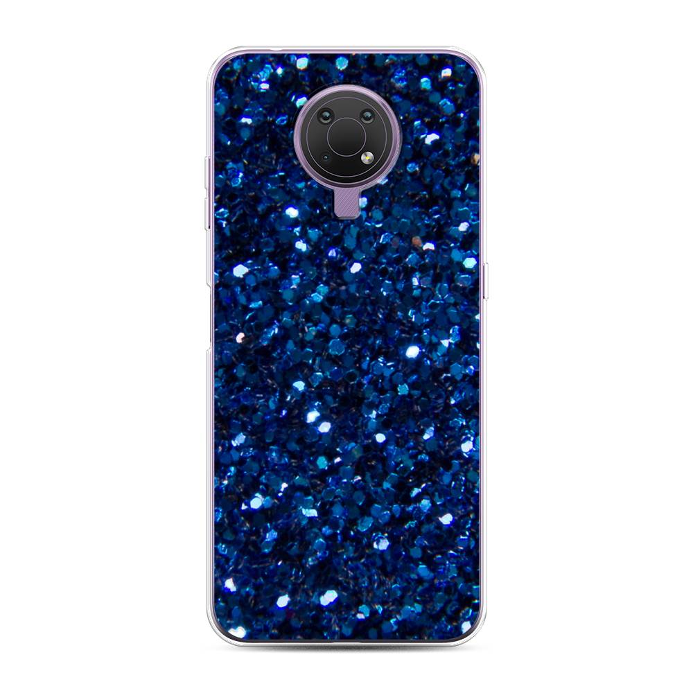 

Чехол Awog "Синие блестки рисунок" для Nokia G10