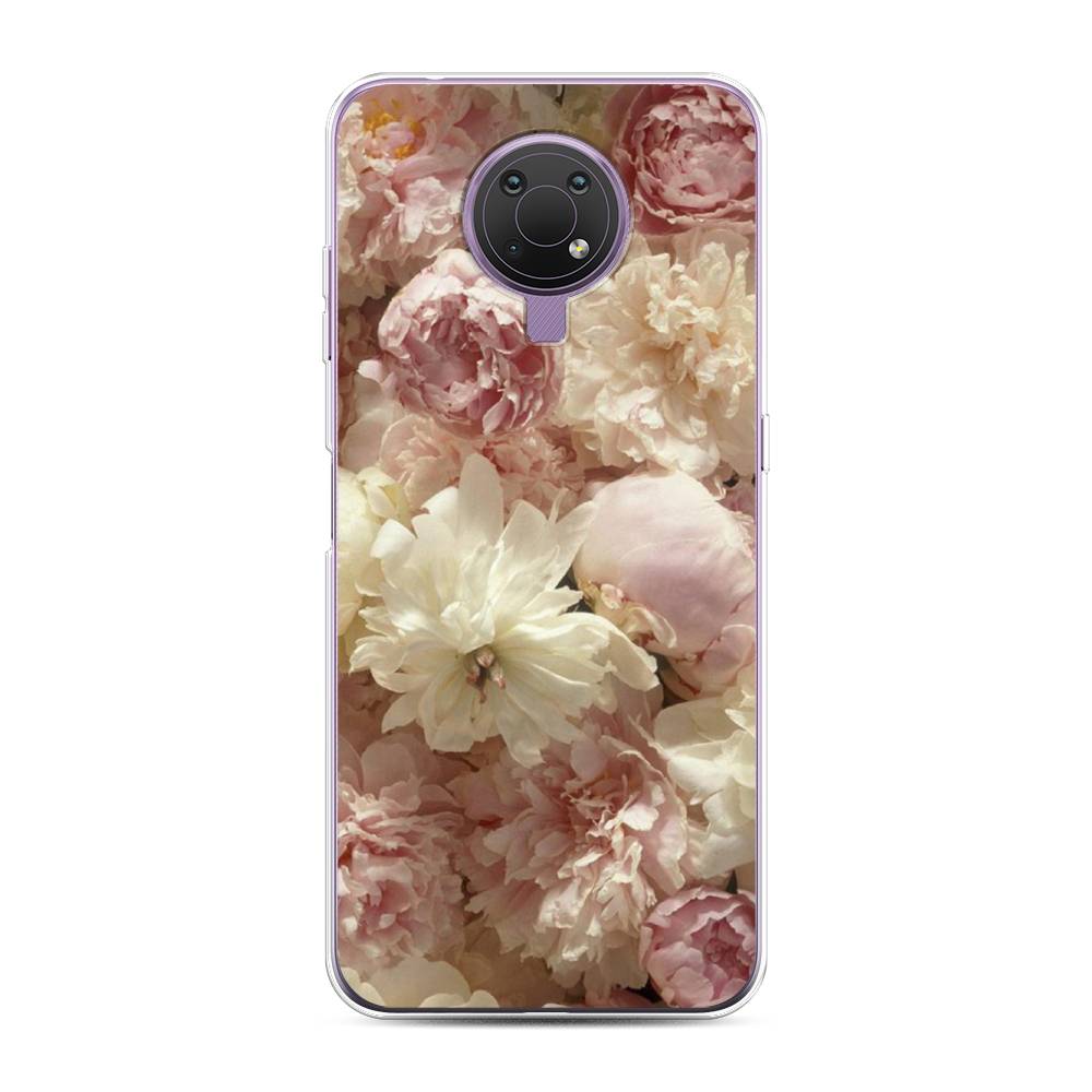 

Чехол Awog на Nokia G10 / Нокиа G10 "Пионы светлые", Бежевый;коричневый, 124050-8