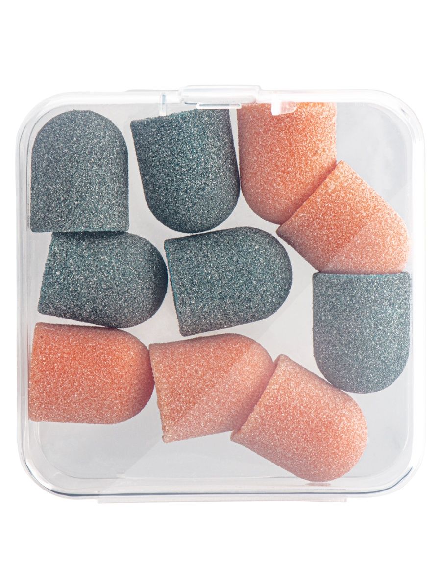 Колпачки irisk песочные цветные в боксе 13мм 10шт 02 120 грит колпачки для педикюра optimal средние диаметр 13мм абразивность 150 грит 50 шт