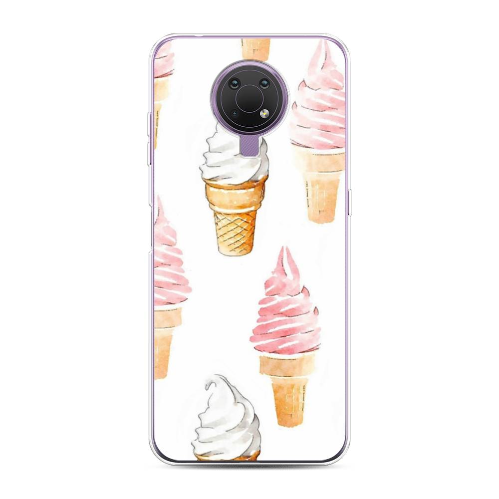 

Чехол Awog на Nokia G10 / Нокиа G10 "Нарисованное мороженое", Белый;розовый, 124050-10