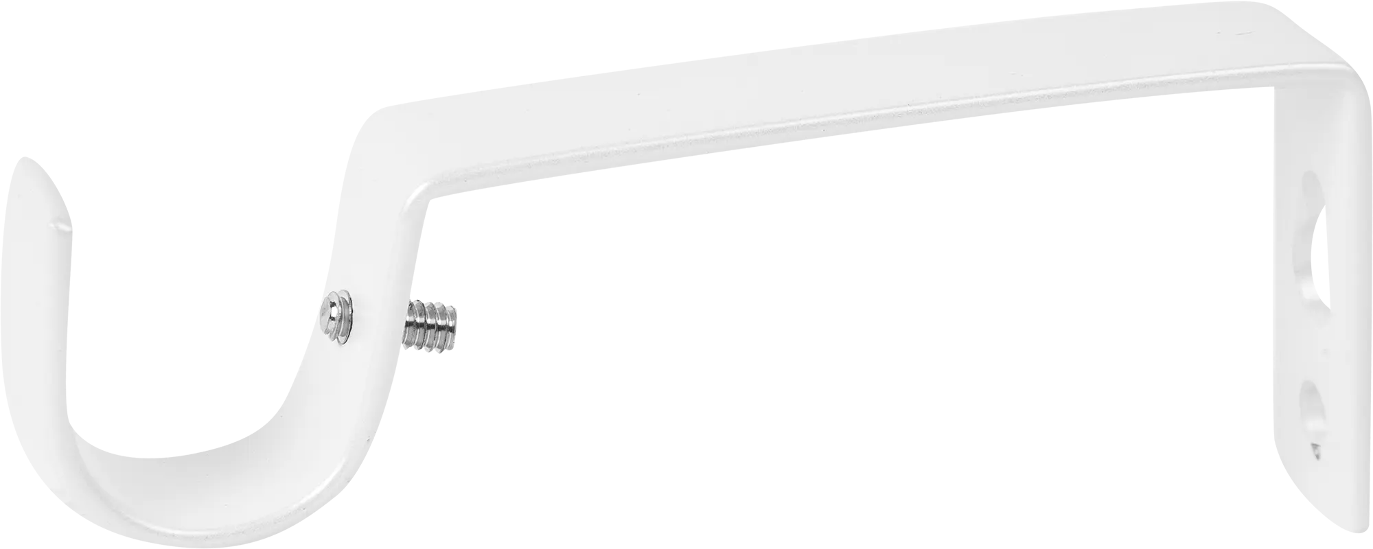 Держатель однорядный простой 2 см цвет жемчуг держатель стеновой для шины 15 см алюминий белый
