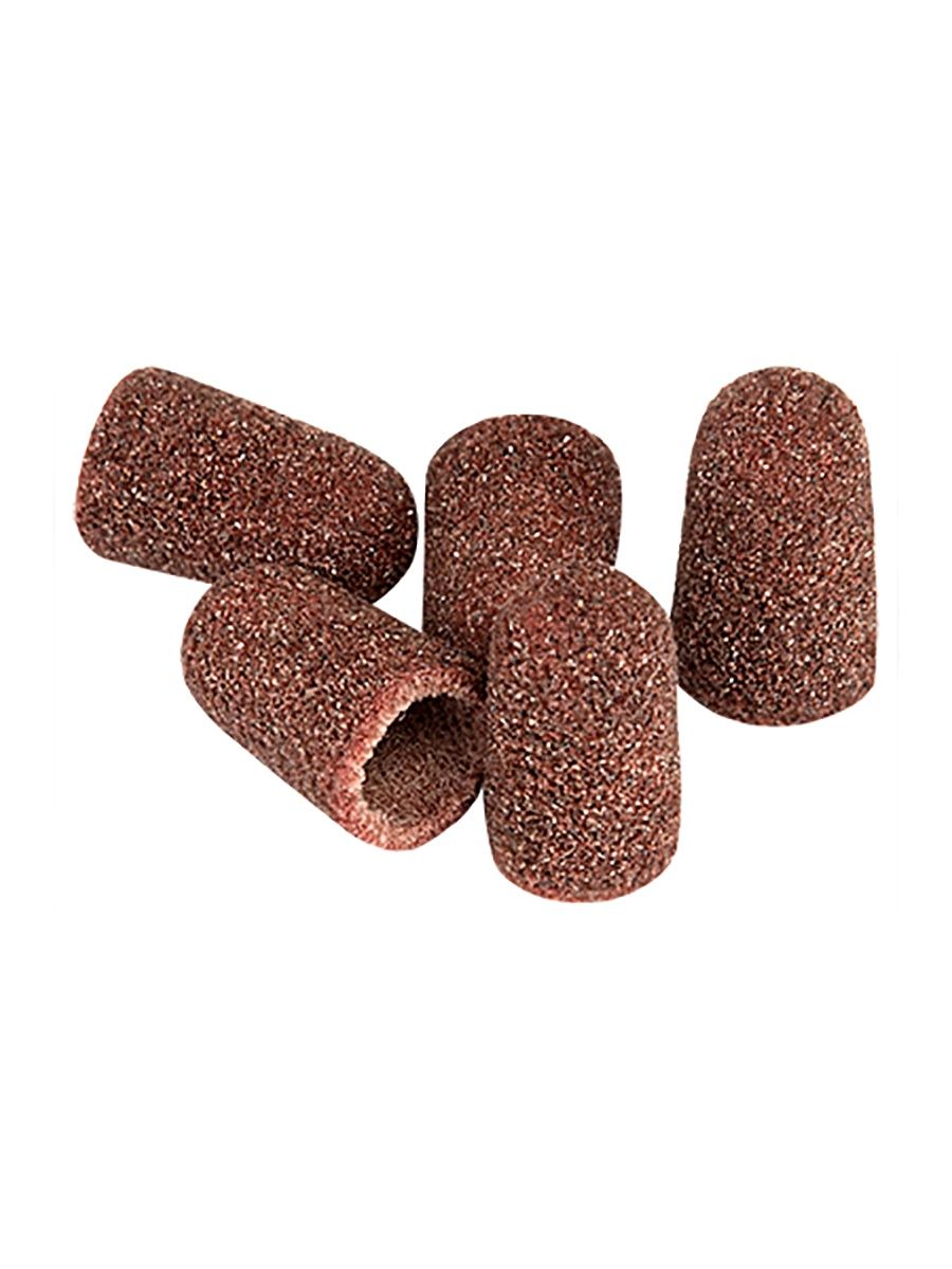 Колпачки Irisk песочные коричневые диаметр: 10мм #80, 25шт. колпачки для педикюра optimal грубые диаметр 10мм абразивность 80грит 50 шт