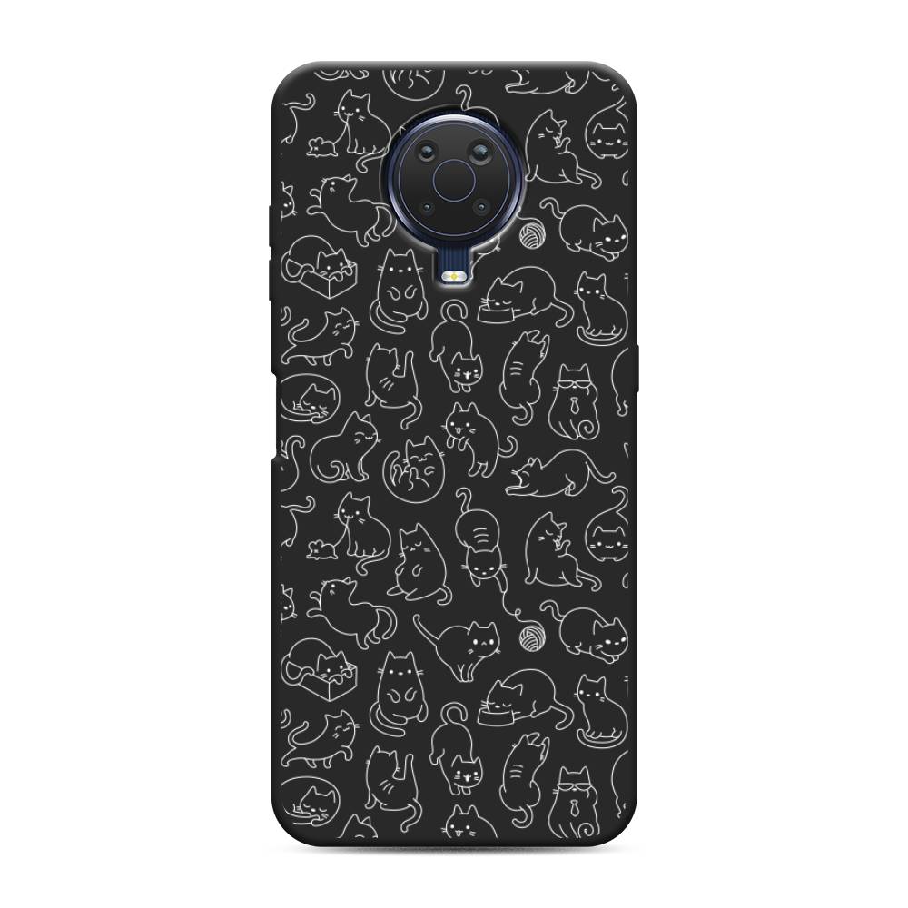 

Чехол Awog на Nokia G20 / Нокиа G20 "Шкодливые котики", Черный;белый;серый, 124152-1