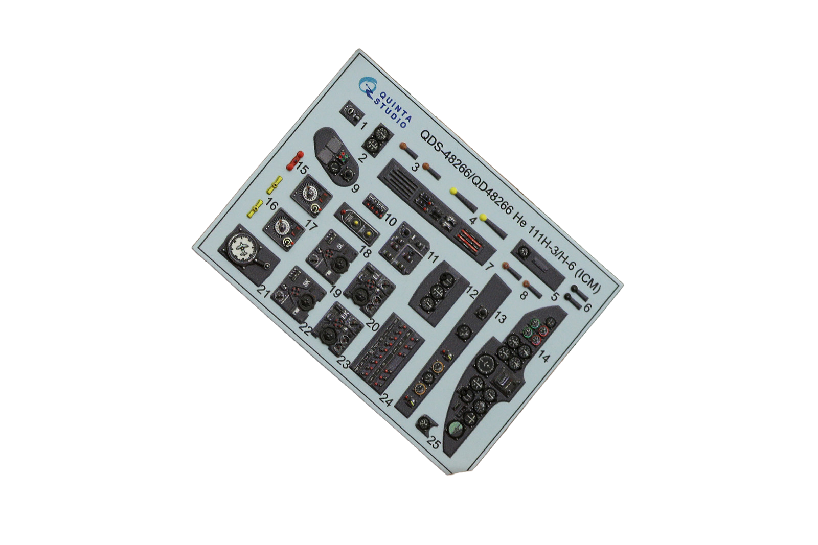 

3D Декаль интерьера Quinta Studio 1/48 кабины He 111H-3/H-6(ICM)(Малая версия)QDS-48266, Цветной