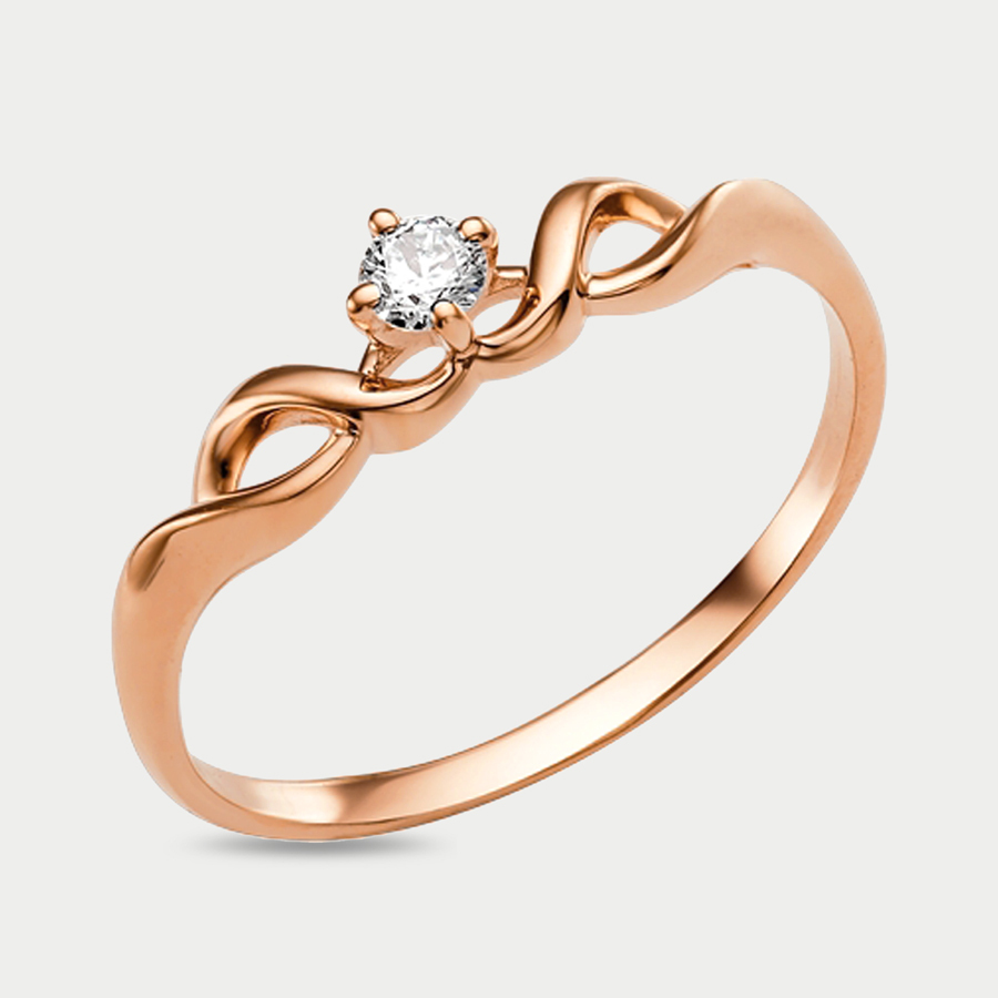 

Кольцо помолвочное из золота с фианитом р. GOLD CENTER 005121-1100, 005121-1100