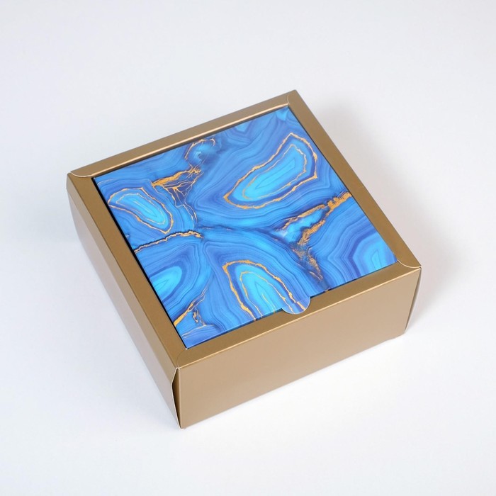 

Коробка складная «Агат», 15 × 15 × 7 см, Коллекция упаковки "Мраморная"