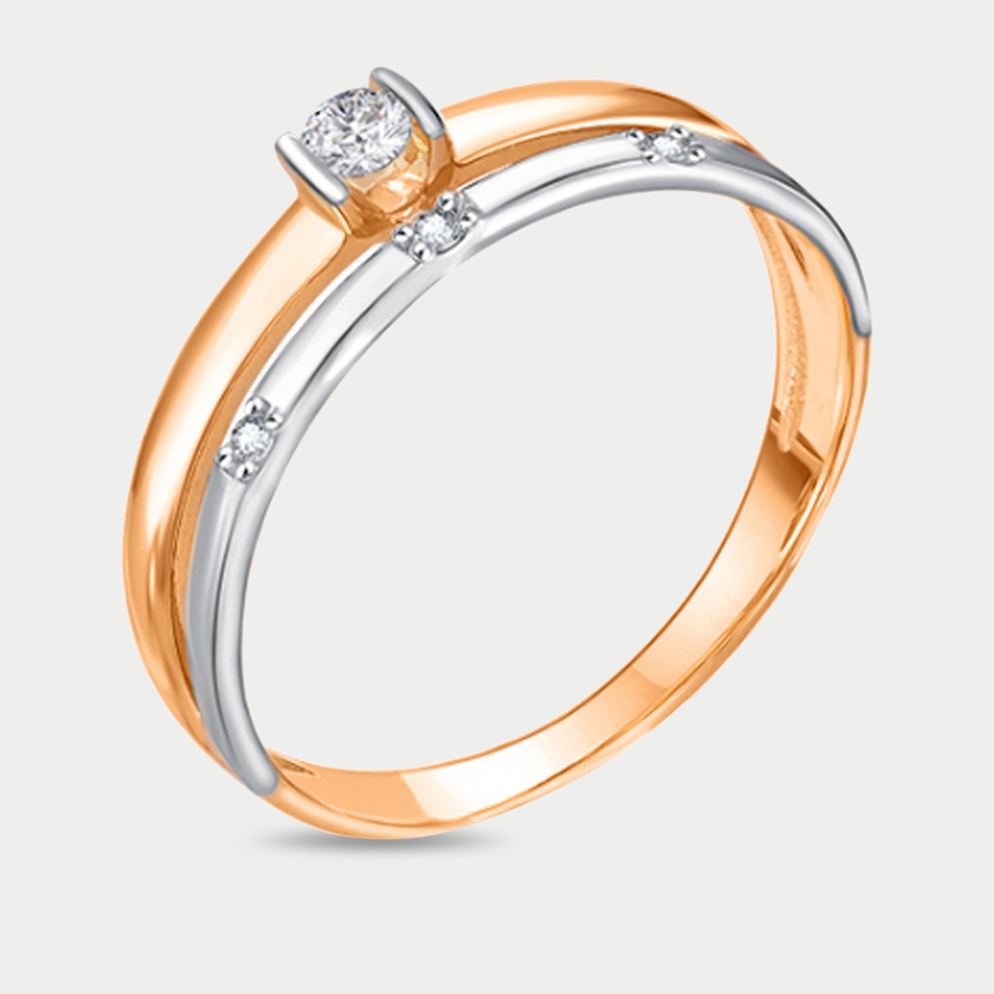 

Кольцо из золота с фианитом р., GOLD CENTER 01-7804, 01-7804