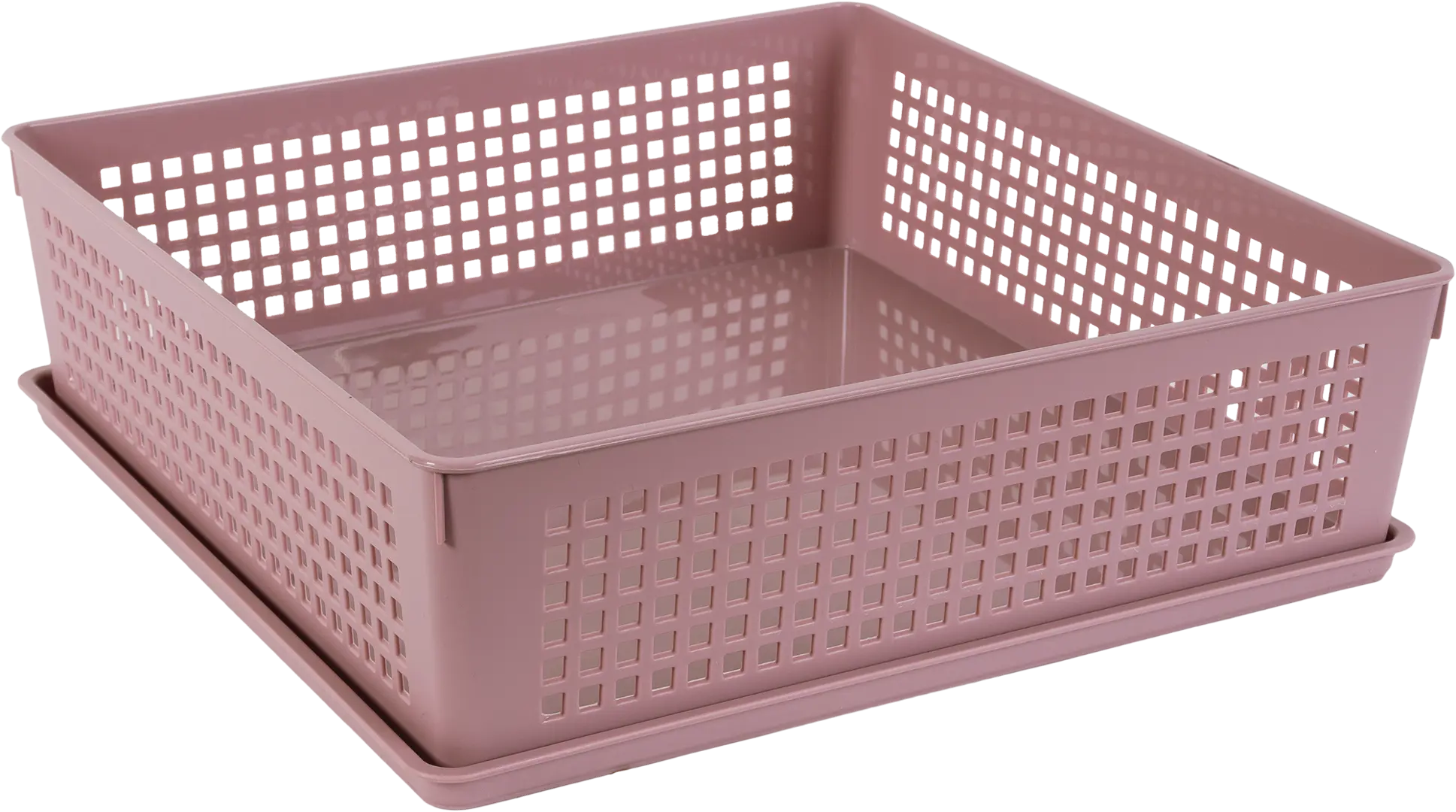 

Лоток с крышкой 31x31x9 см 7.3 л полипропилен цвет розовый