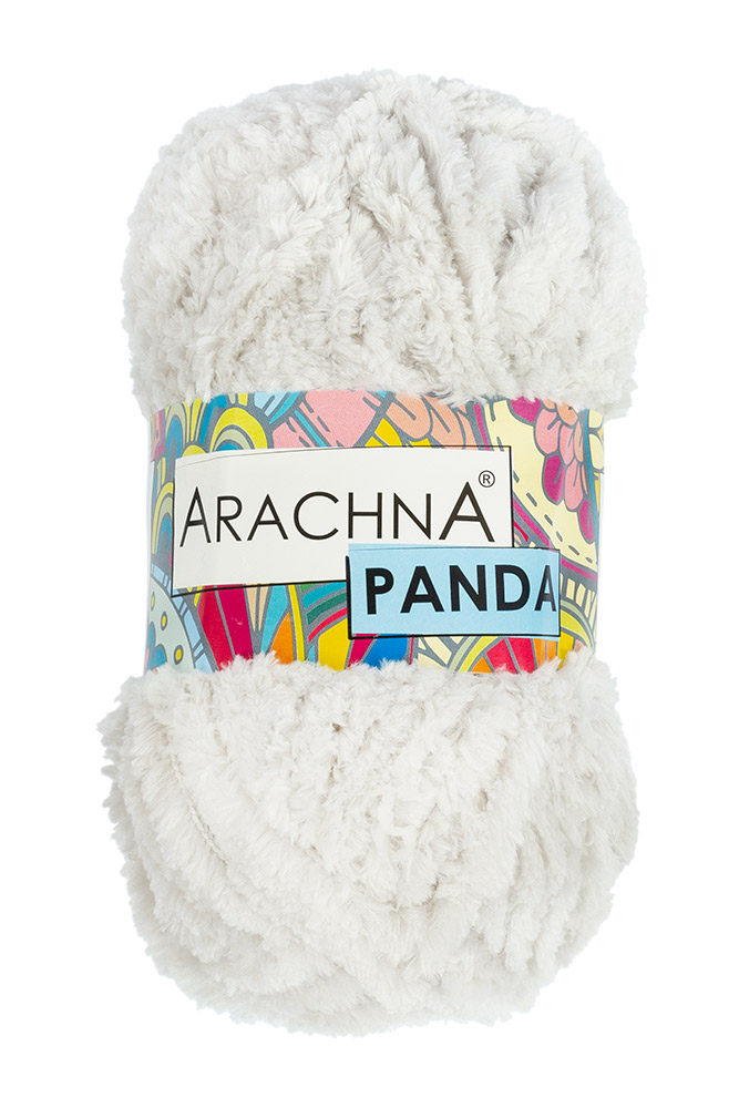 

Пряжа ARACHNA Panda, 100% микрополиэстер, 5х100 г, 75 м, №76, светло-серый, Белый, Panda