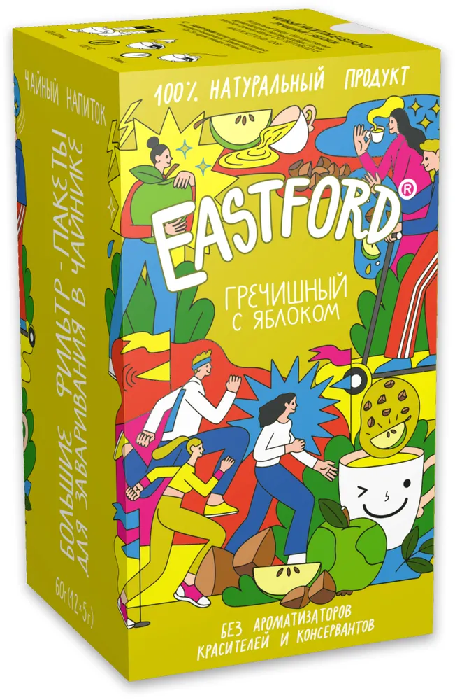 Чай Eastford Гречишный с яблоком в пакетиках 5 г х 12 шт