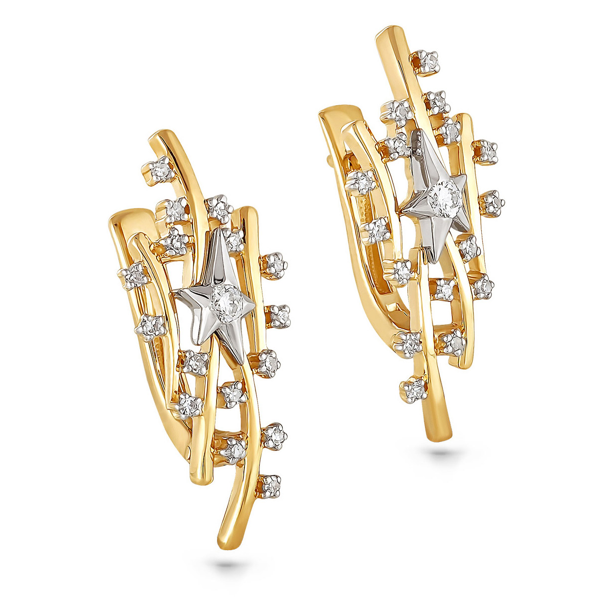 

Серьги из желтого золота с бриллиантом Kabarovsky 12-2730-1000, 12-2730-1000