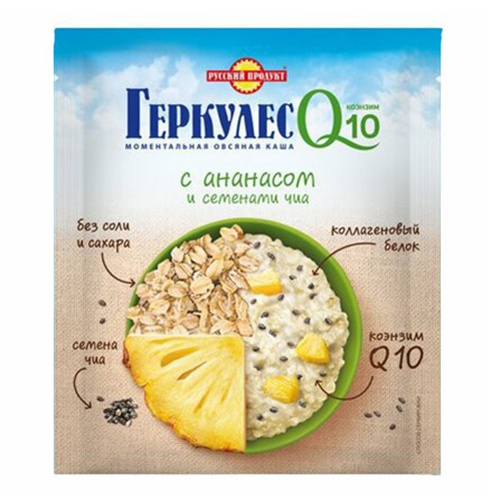 фото Каша русский продукт геркулес с ананасом и семенами чиа 35 г