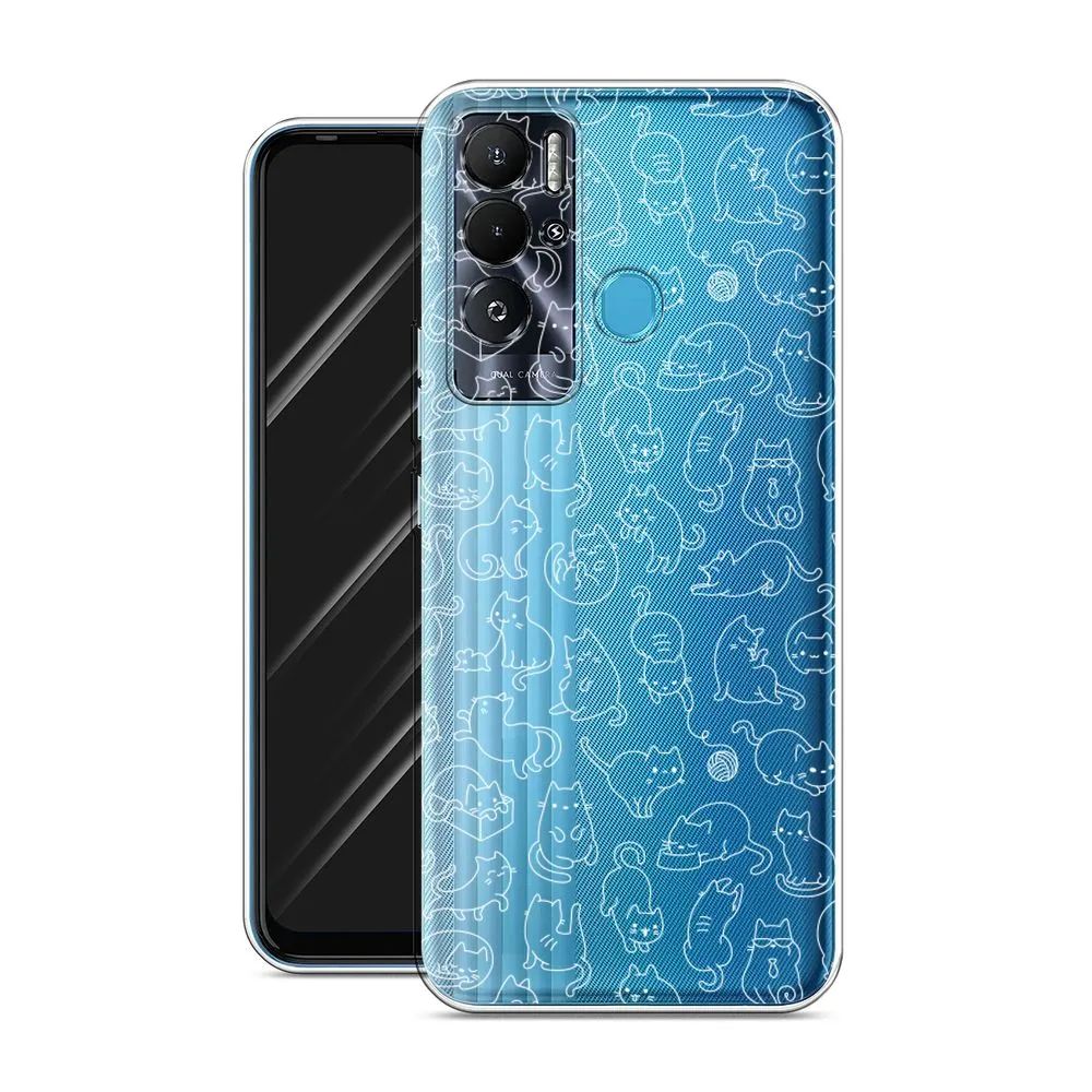 

Чехол Awog на Tecno Pova Neo "Шкодливые котики", Белый;прозрачный, 302150-2