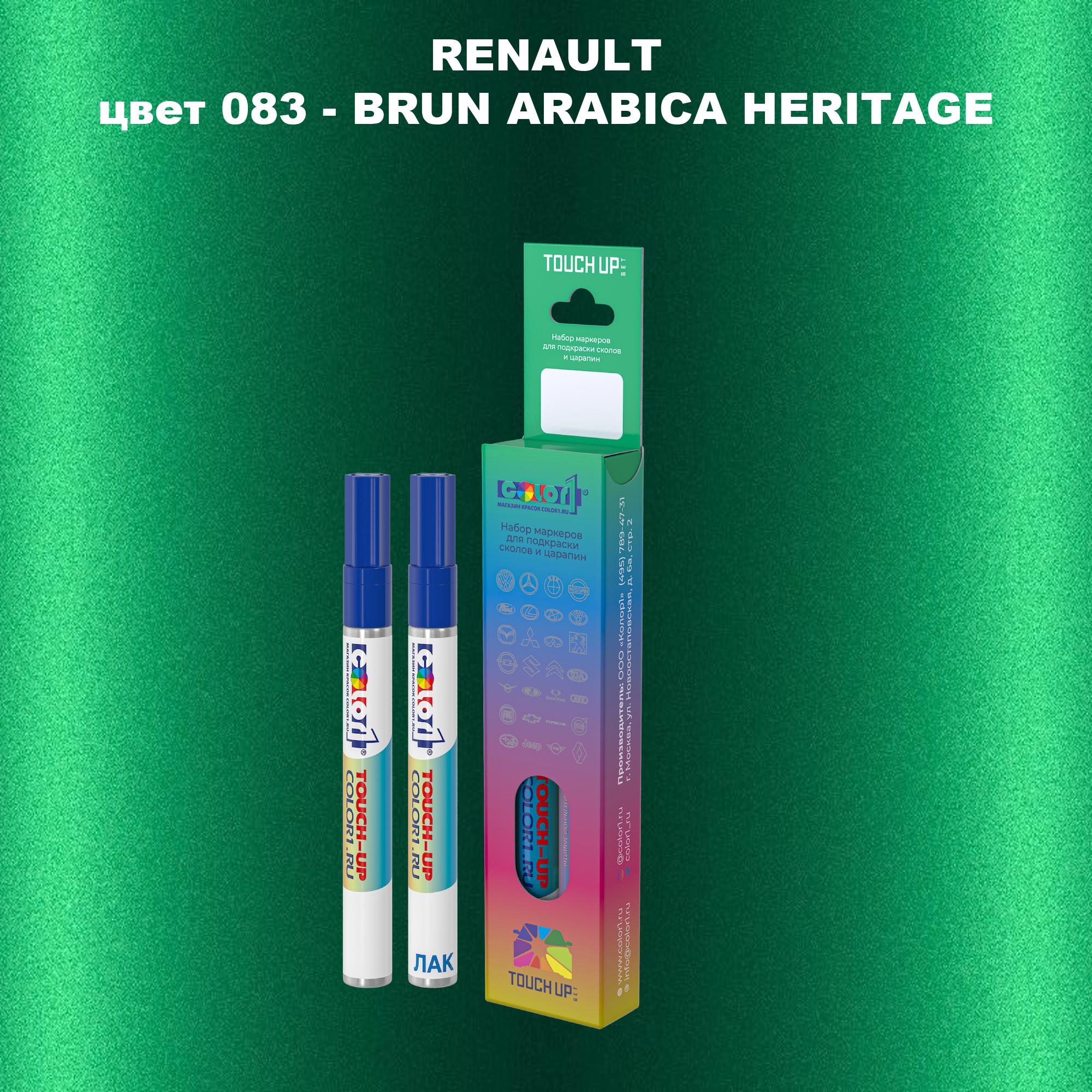 

Маркер с краской COLOR1 для RENAULT, цвет 083 - BRUN ARABICA HERITAGE, Прозрачный