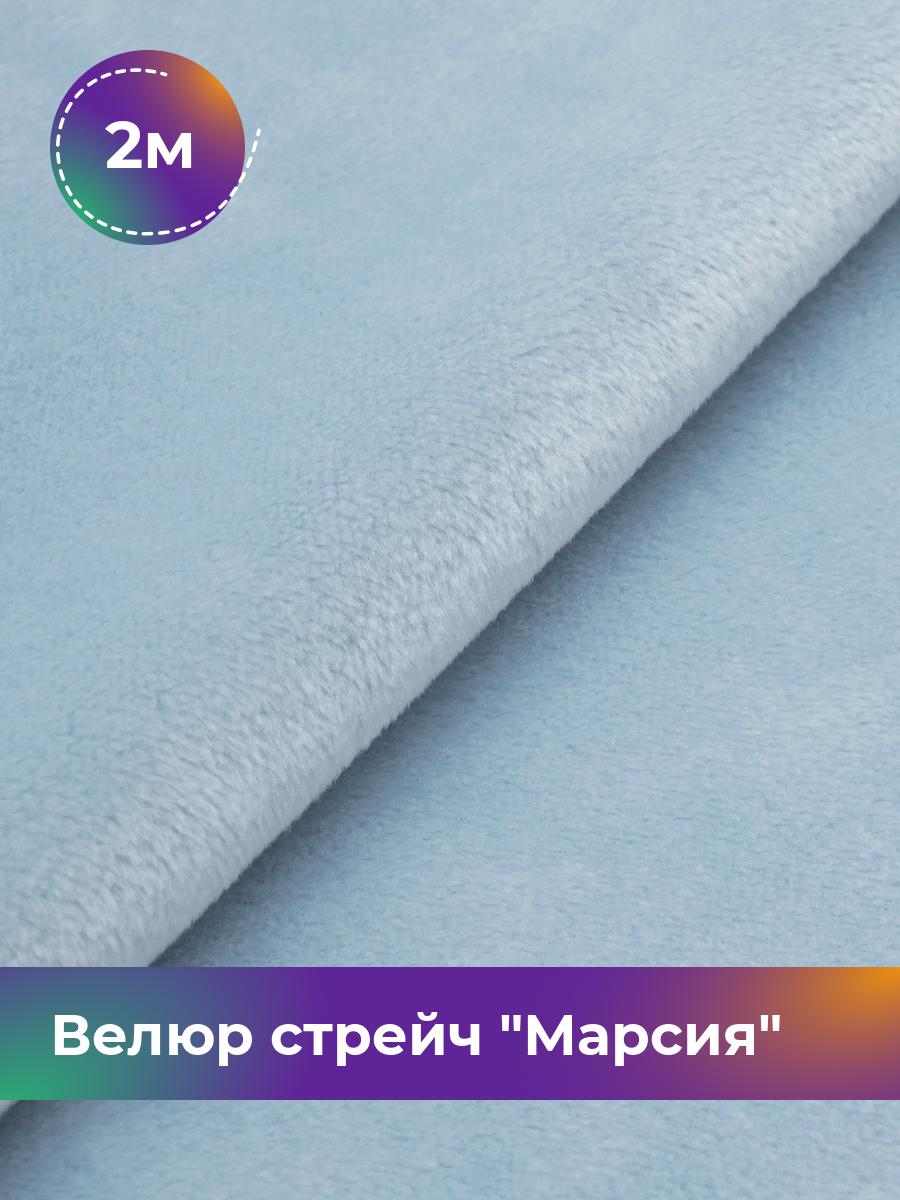 

Ткань Велюр стрейч Марсия 405гр Shilla, отрез 2 м * 150 см 2_14802.027, Голубой