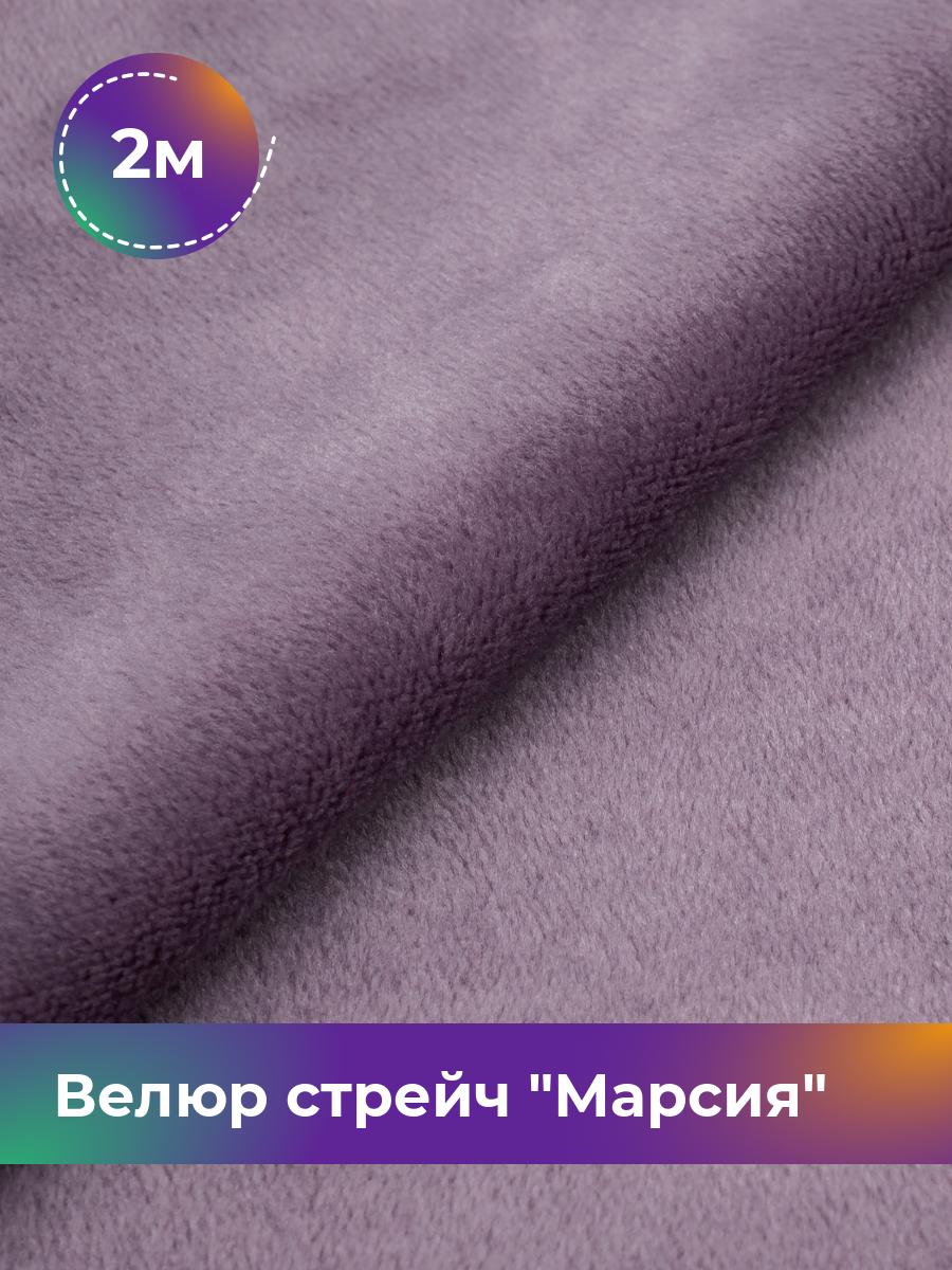 

Ткань Велюр стрейч Марсия 405гр Shilla, отрез 2 м * 150 см 2_14802.019, Фиолетовый