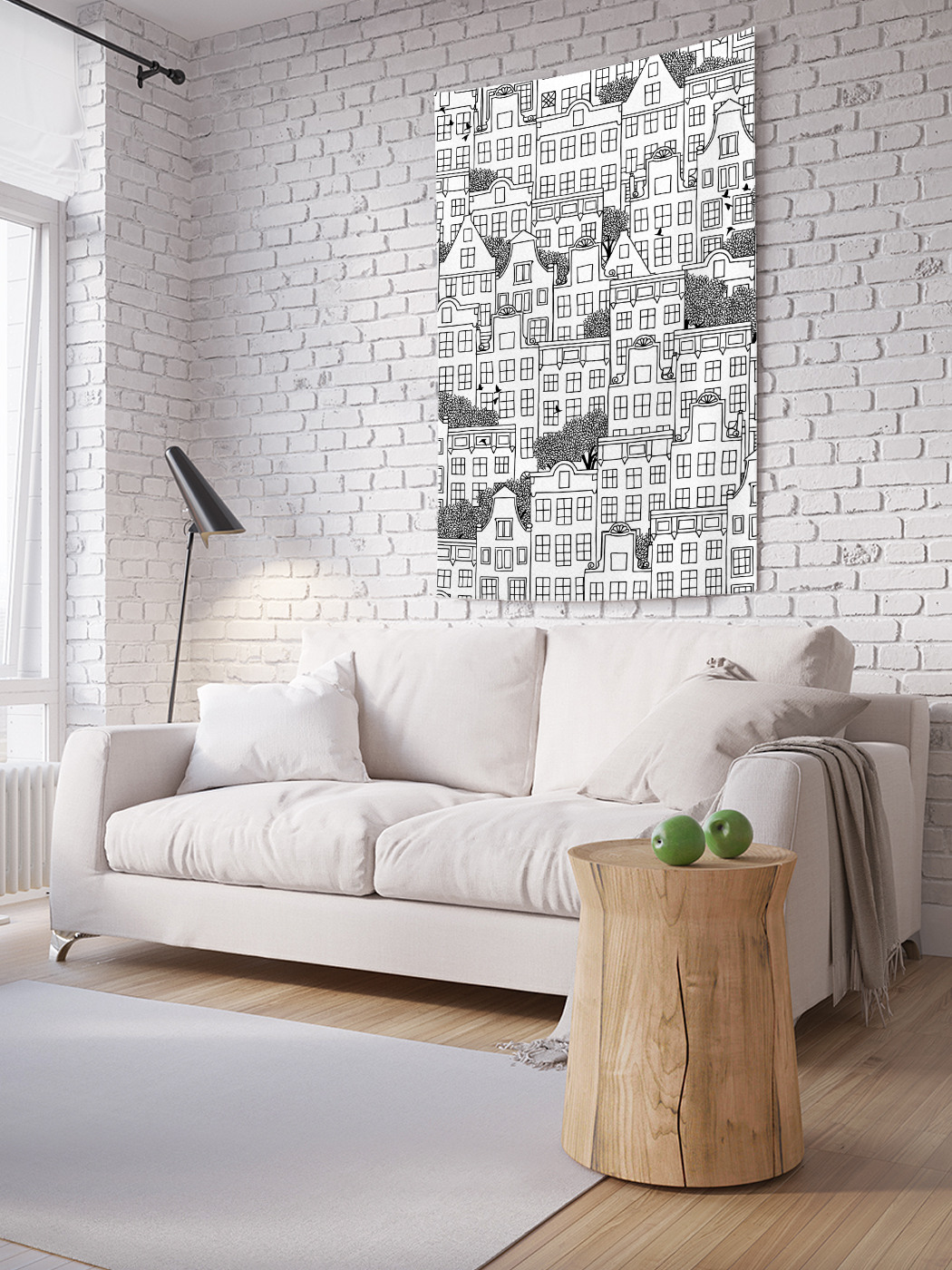 

Вертикальное фотопанно на стену JoyArty Сплошные дома 150x200 см, Сплошные дома