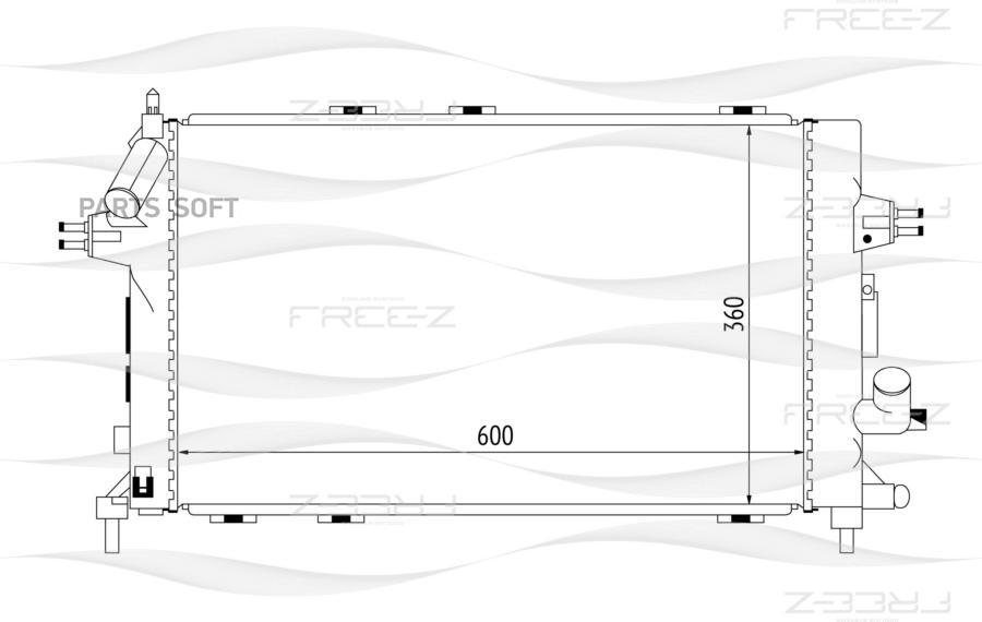 

Радиатор системы охлаждения OPEL Astra/Zafira 06->