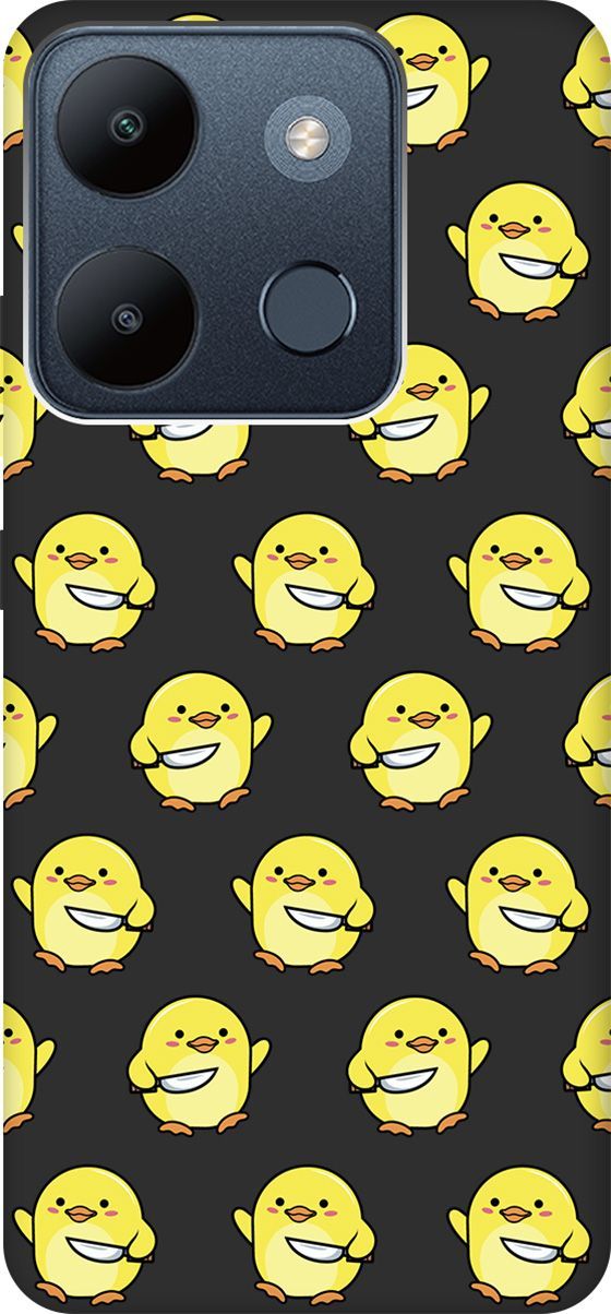 

Чехол на Infinix Smart 7/Tecno Spark Go 2023/Pop 7 Pro "Chick With Knife" черный, Черный;желтый, 158854