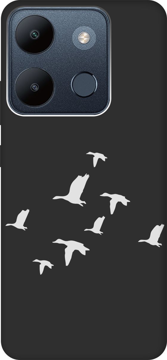 

Чехол на Infinix Smart 7/Tecno Spark Go 2023/Pop 7 Pro "Flock of Ducks W" черный, Черный;серый, 158854