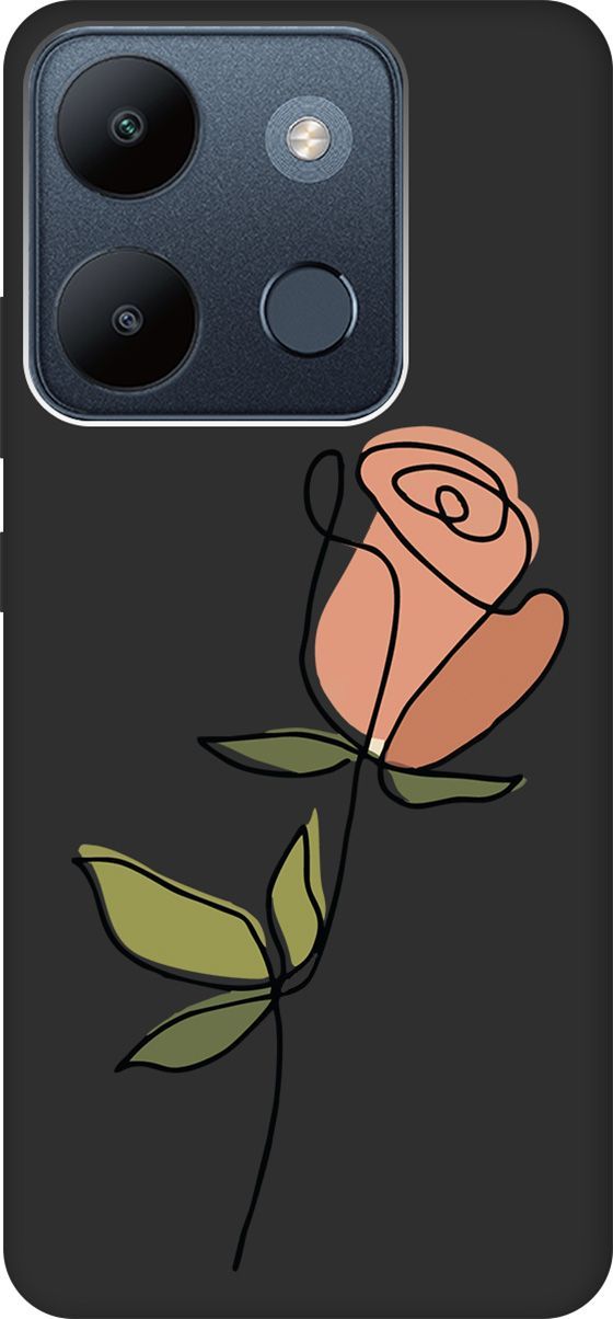 

Чехол на Infinix Smart 7/Tecno Spark Go 2023/Pop 7/Pop 7 Pro "Rose" черный, Черный;зеленый, 158853