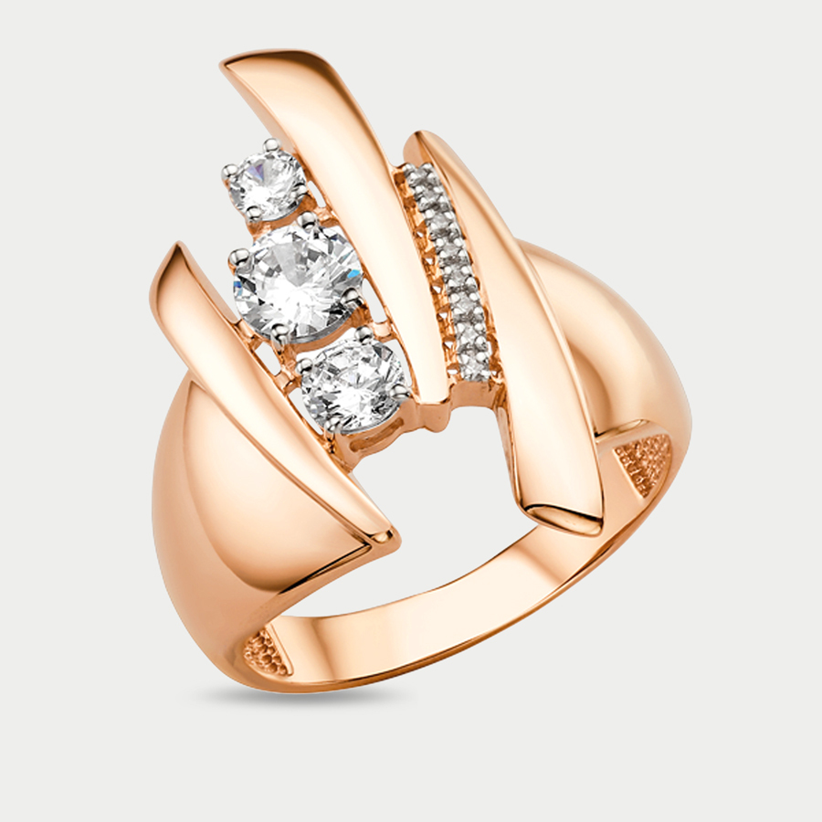 

Кольцо из золота с фианитом р.19,5 GOLD CENTER 012161-1102, 012161-1102
