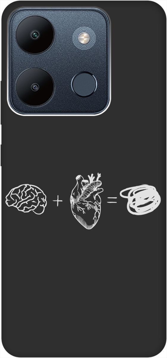 

Чехол на Infinix Smart 7/Tecno Spark Go 2023/Pop 7 Pro "Brain Plus Heart W" черный, Черный;белый, 158853