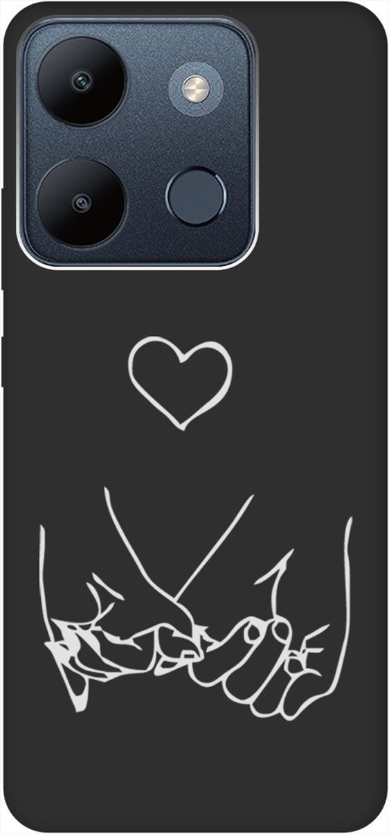 

Чехол на Infinix Smart 7/Tecno Spark Go 2023/Pop 7 Pro "Lovers Hands W" черный, Черный;белый, 158853