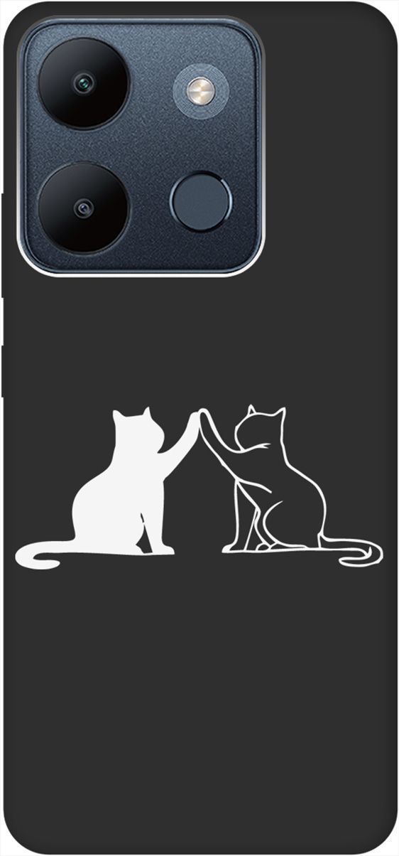 

Чехол на Infinix Smart 7/Tecno Spark Go 2023/Pop 7/Pop 7 Pro "Cats W" черный, Черный;белый, 158853