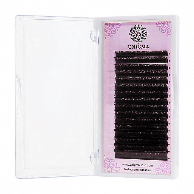 

Ресницы на ленте Enigma, Микс 16 линий 8-12 мм, D, 0,07 мм, мокка, Коричневый, Микс 16 линий 8-12 мм