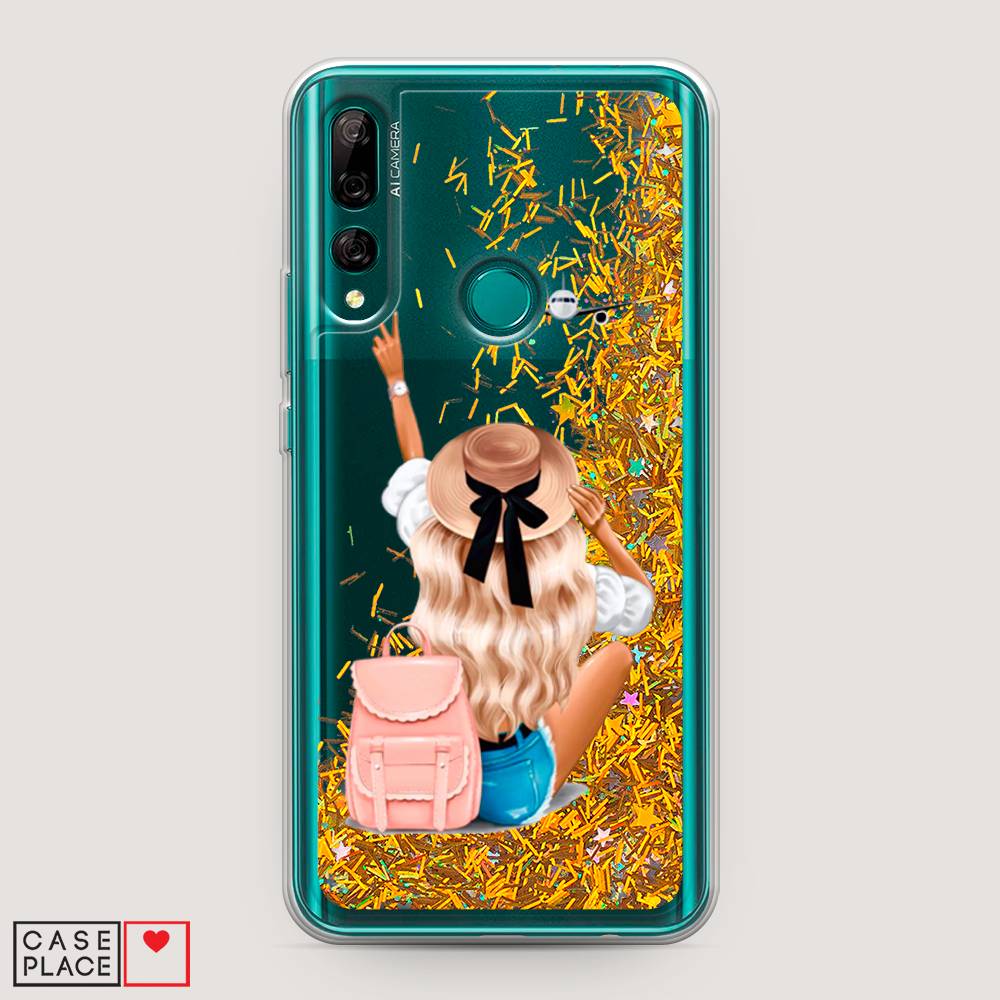 

Чехол Awog на Huawei Y9 Prime 2019 "Автостопом самолетом", Бежевый;розовый;голубой, 611990-1