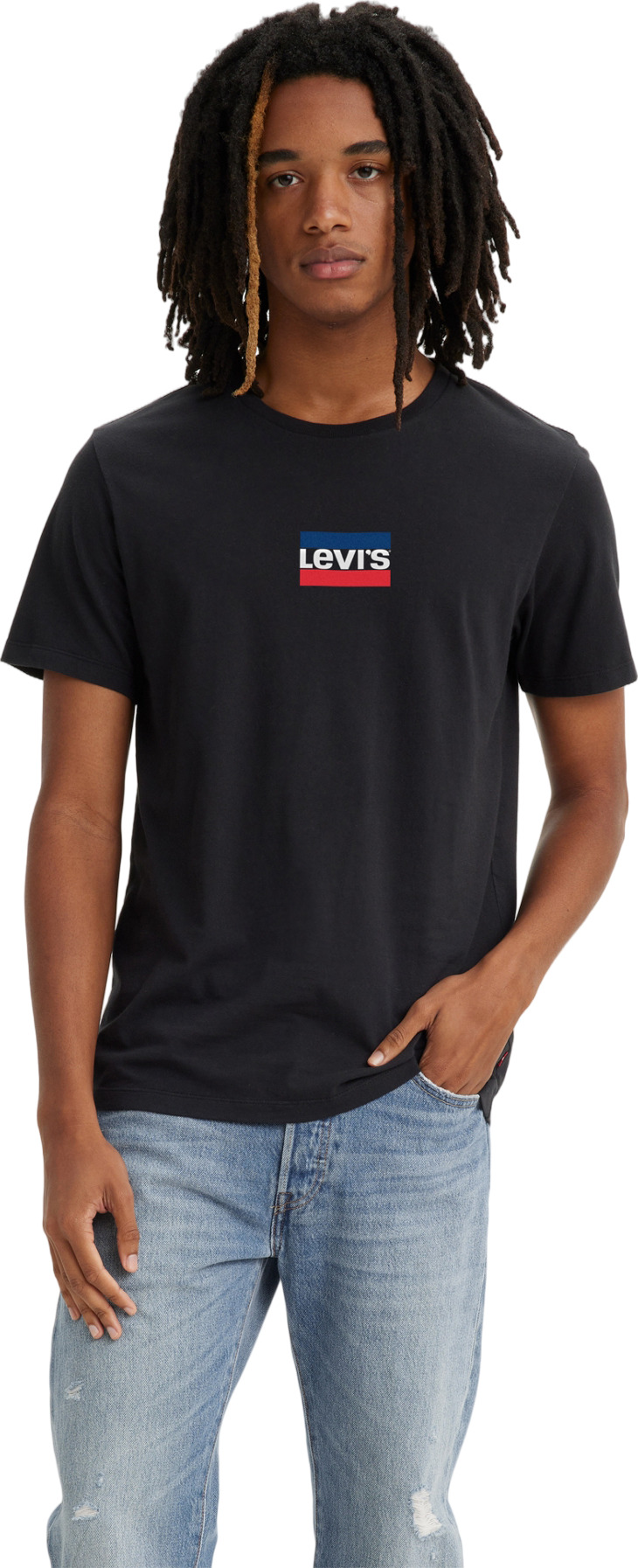 

Футболка мужская Levi's Graphic Crewneck Tee черная L, Черный, Graphic Crewneck Tee