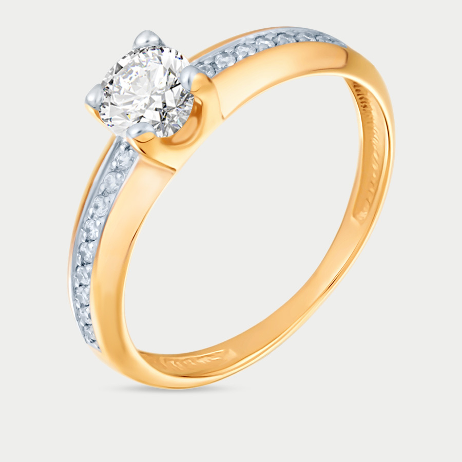 

Кольцо помолвочное из золота с фианитом р.18,5 GOLD CENTER 000481-4102, 000481-4102
