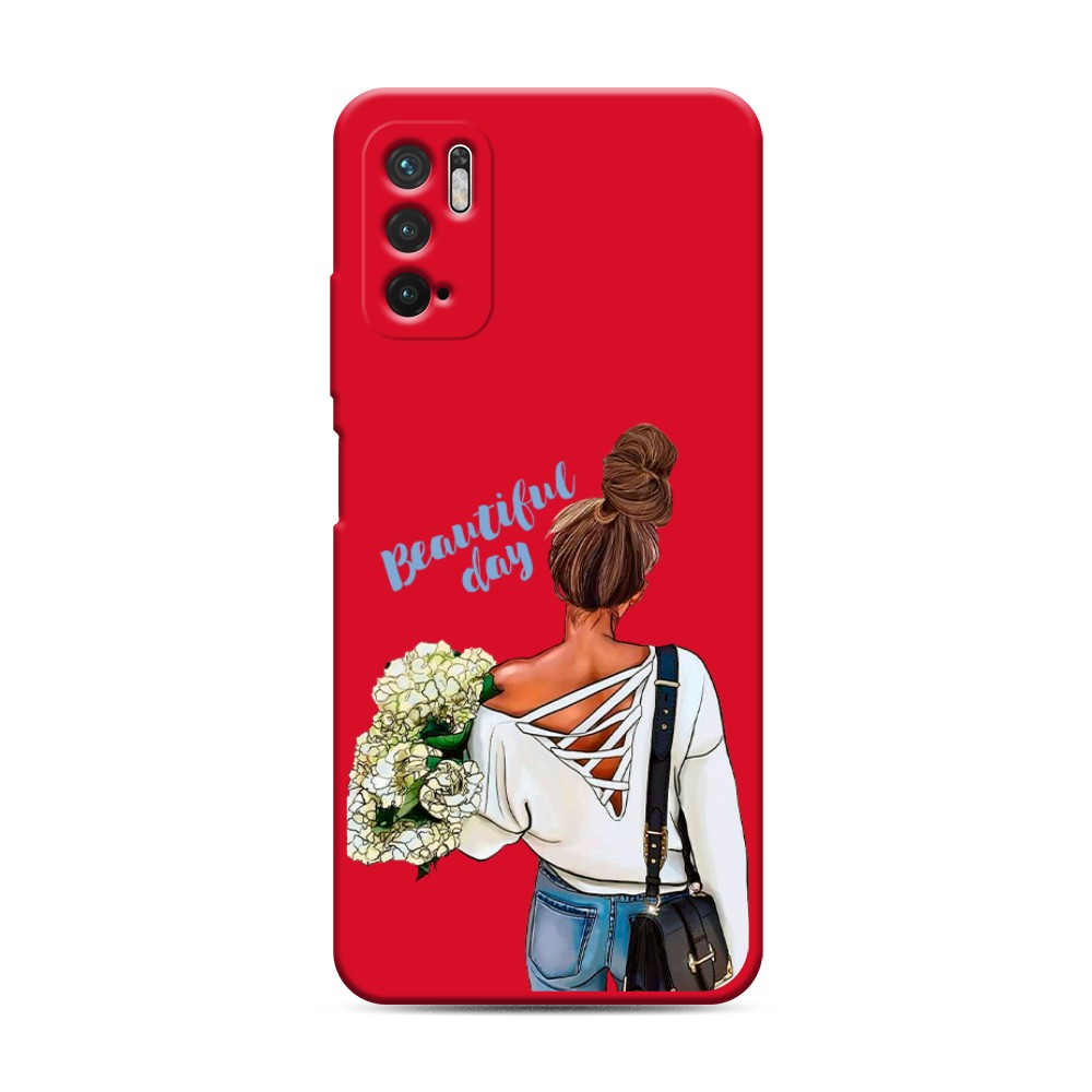 фото Матовый силиконовый чехол "beautiful day vector" на xiaomi redmi note 10t awog