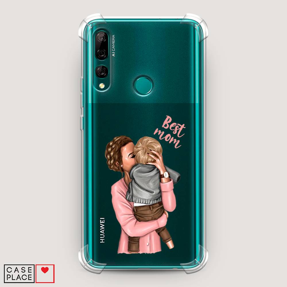 

Чехол Awog на Huawei Y9 Prime 2019 "Мама с малышом", Розовый;коричневый;бежевый, 611951-1