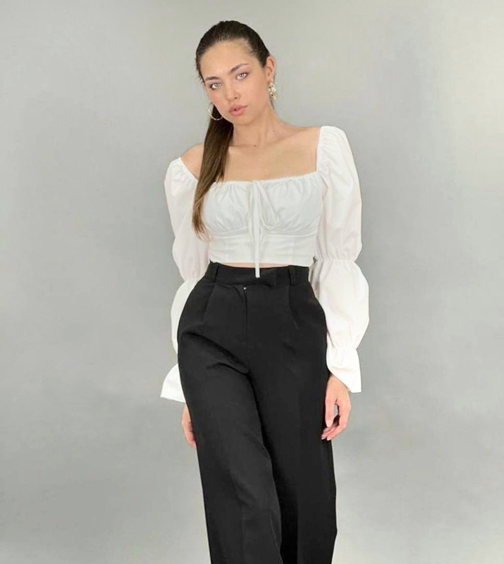 

Блуза женская DAZZLE STYLE Кокетка блуза белая 42 RU, Кокетка блуза