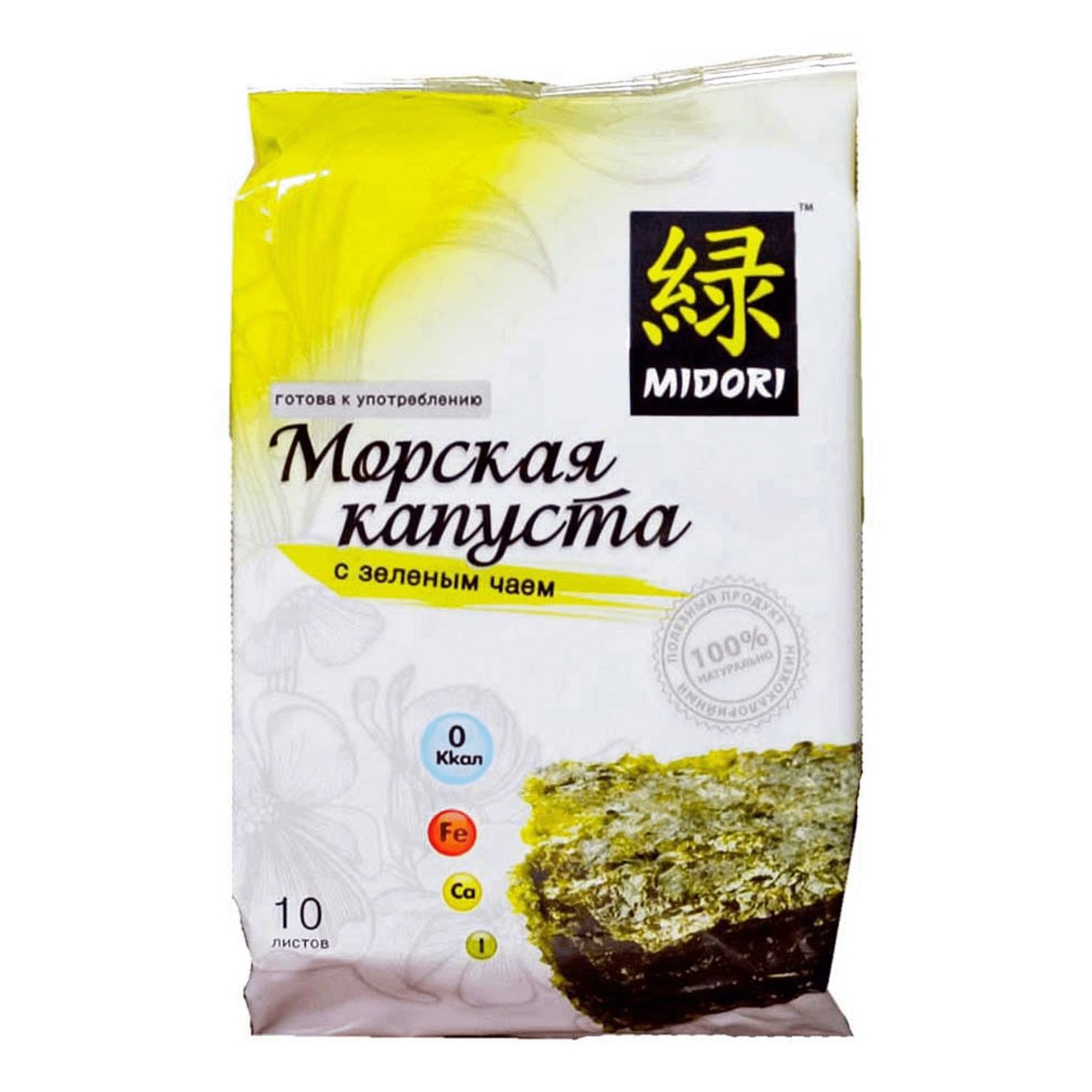 Морская капуста Midori жаренная с зеленым чаем 5 г