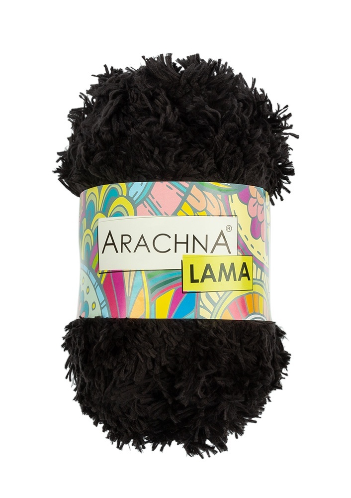 

Пряжа ARACHNA Lama, 100% микрополиэстер, 5х200 г, 100 м, №51, черный, Lama