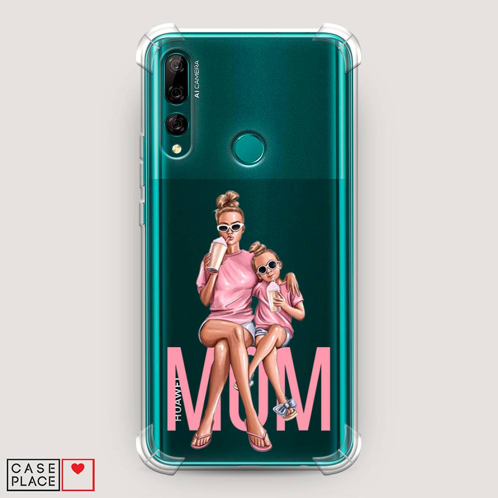 

Чехол Awog на Huawei Y9 Prime 2019 "Lovely mom", Синий;бежевый;розовый, 611951-1