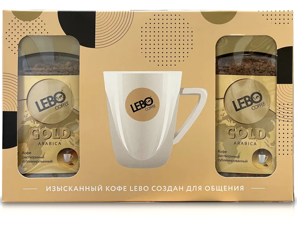 Кофе Lebo Gold растворимый с чашкой 100 г