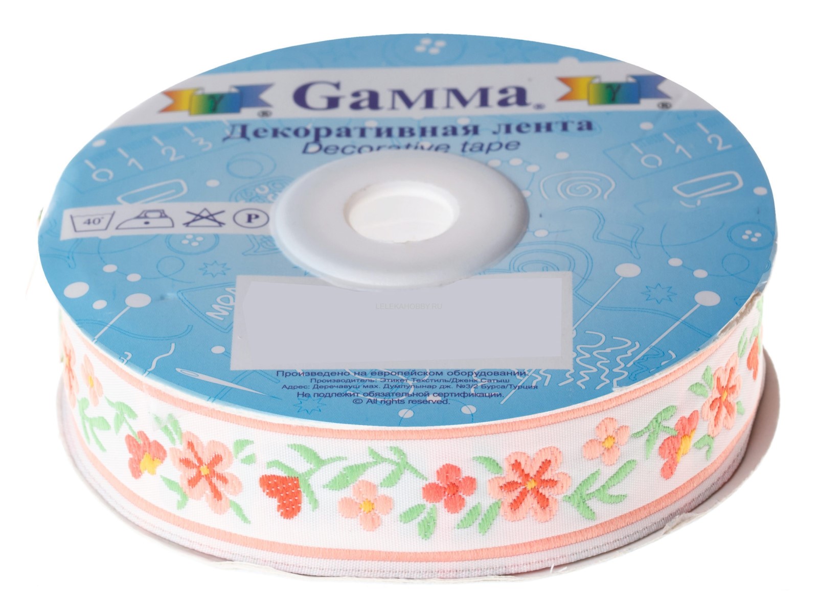 

Gamma 22 мм, 10 м, отделочная, коралловая, Разноцветный, 22 мм, 10 м, отделочная, коралловая