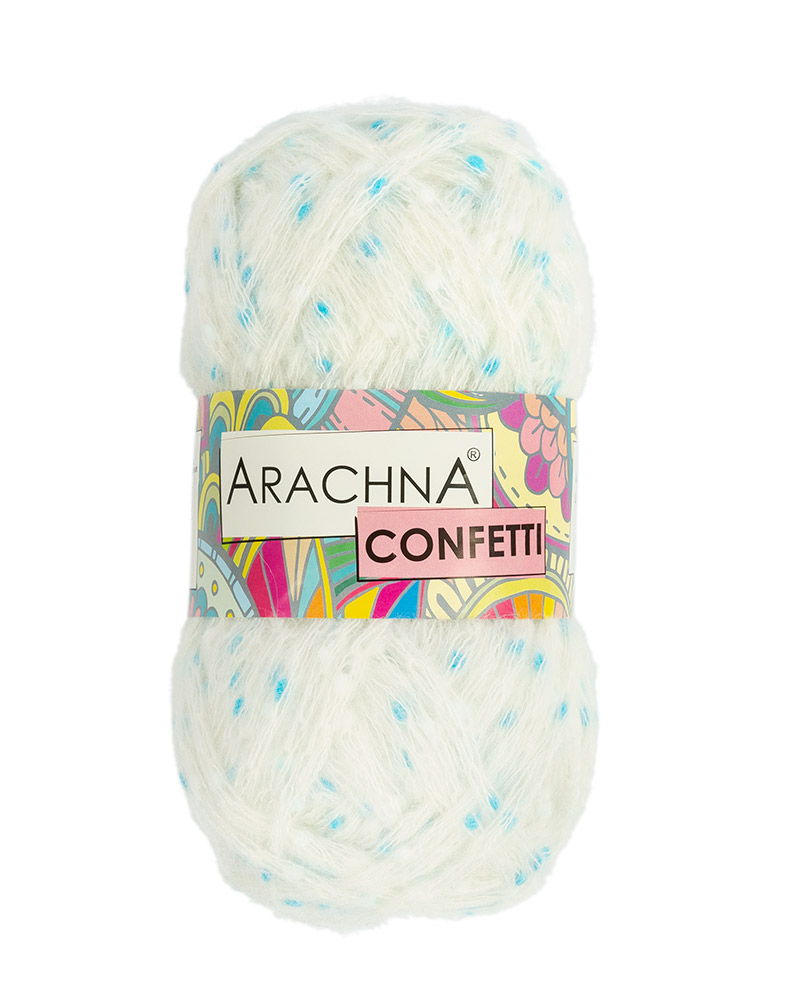 

Пряжа ARACHNA Confetti, 5х100 г, №2104, Белый, Confetti