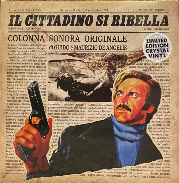 OST Il Cittadino Si Ribella Guido & Maurizio De Angelis Limited Crystal Vinyl (LP) Il Cittadino Si Ribella (guido & Maurizio De Angelis)