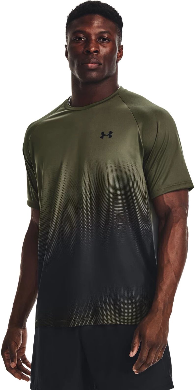 

Футболка мужская UNDER ARMOUR Tech Fade SS зеленая LG, Зеленый, Tech Fade SS