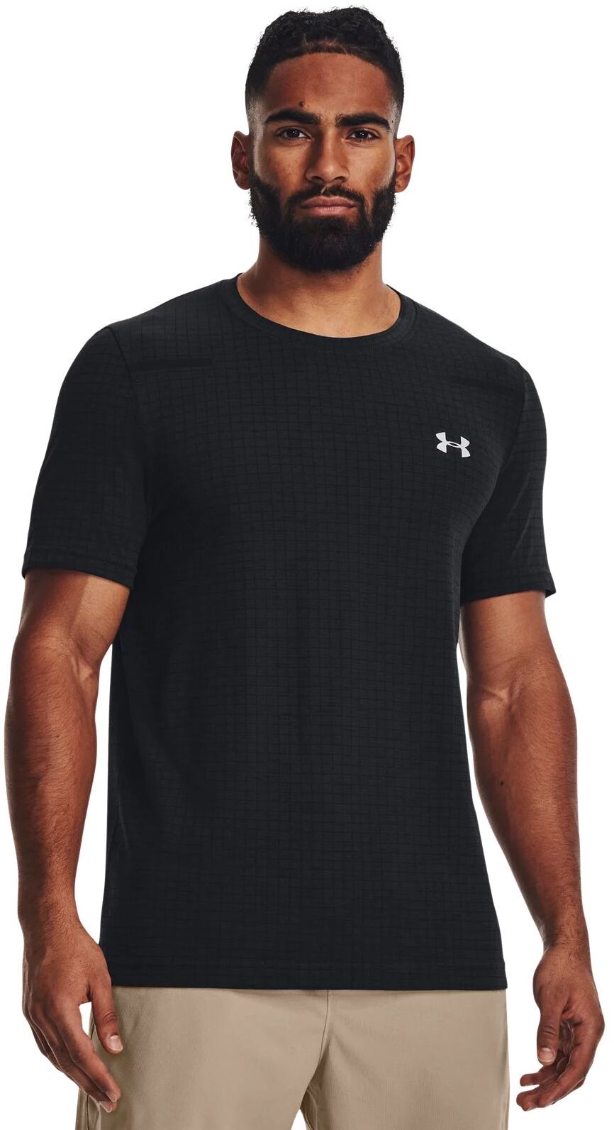 

Футболка мужская UNDER ARMOUR Seamless Grid SS черная MD, Черный, Seamless Grid SS