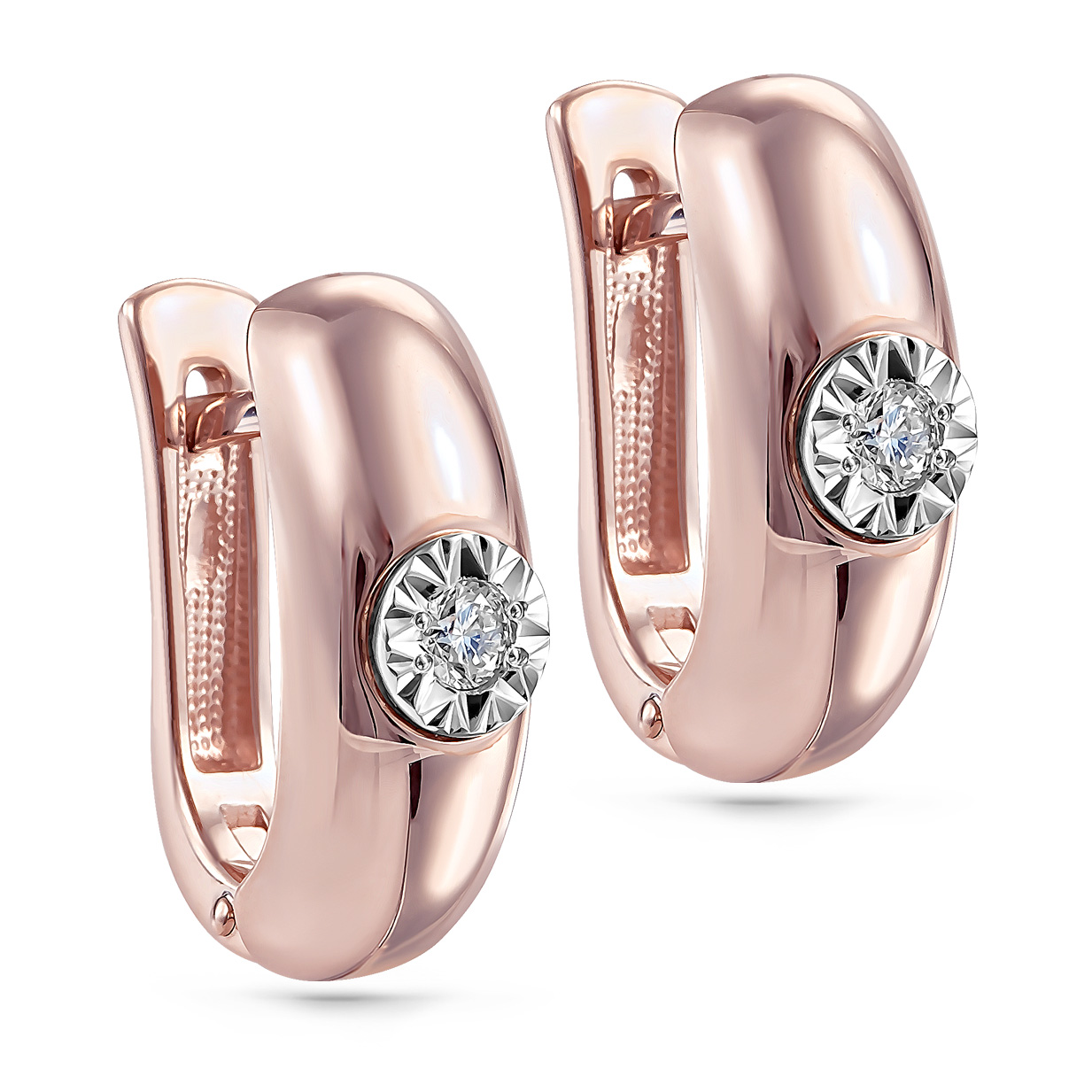 

Серьги из красного золота с бриллиантом Kabarovsky 12-31163-1000, 12-31163-1000