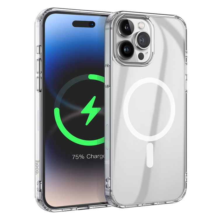 

Чехол-накладка HOCO Light с MagSafe для iPhone 15 Pro, прозрачный